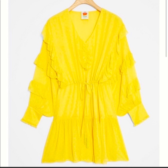 Gorgeous Farm Rio Dress in bold yellow - Picture 5 of 8